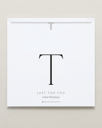 Just For You Initial Necklace — T