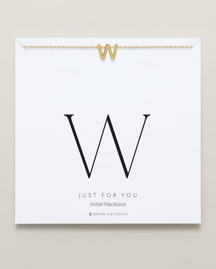 Just For You Initial Necklace — W
