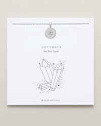 Birthstone Pendant Necklace — Sky Blue Topaz