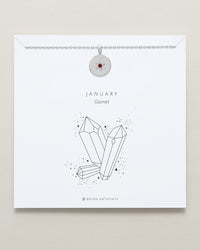 Birthstone Pendant Necklace —  Garnet