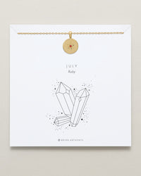 Birthstone Pendant Necklace — Ruby