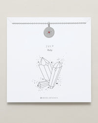 Birthstone Pendant Necklace — Ruby