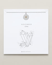 Birthstone Pendant Necklace — Citrine