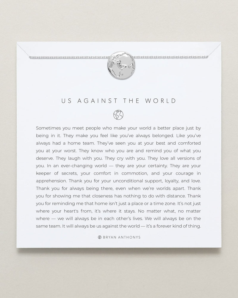 Us Against The World Icon Necklace