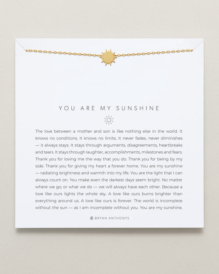 You Are My Sunshine Icon Necklace (Mother Son)