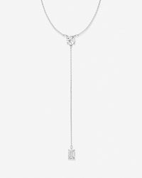 Beautifully Broken Emerald Cut Lariat Necklace