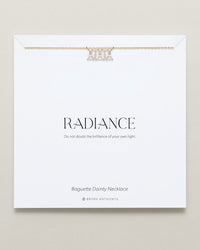 Radiance Baguette Dainty Necklace