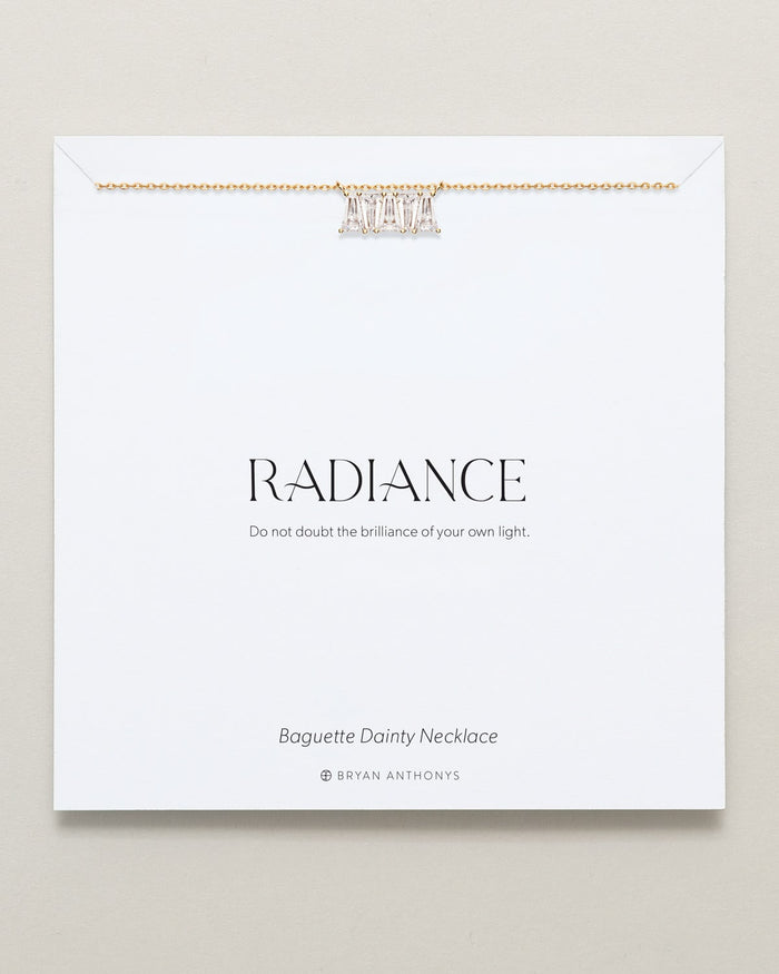 Radiance Baguette Dainty Necklace
