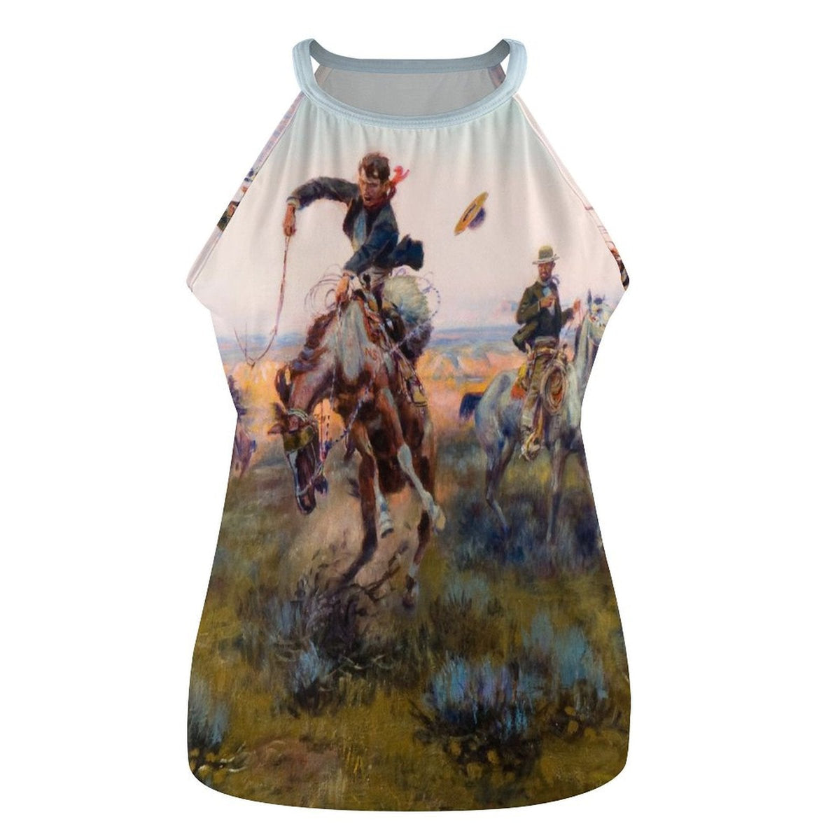Vintage Western Women's Tank Top by Baha Ranch Western Wear, sleeveless tank with Western-inspired design and lightweight fabric.