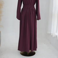 Bell Sleeve Back-Tie Top & A-Line Maxi Skirt Set(MS469)