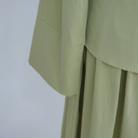 Bell Sleeve Back-Tie Top & A-Line Maxi Skirt Set(MS469)