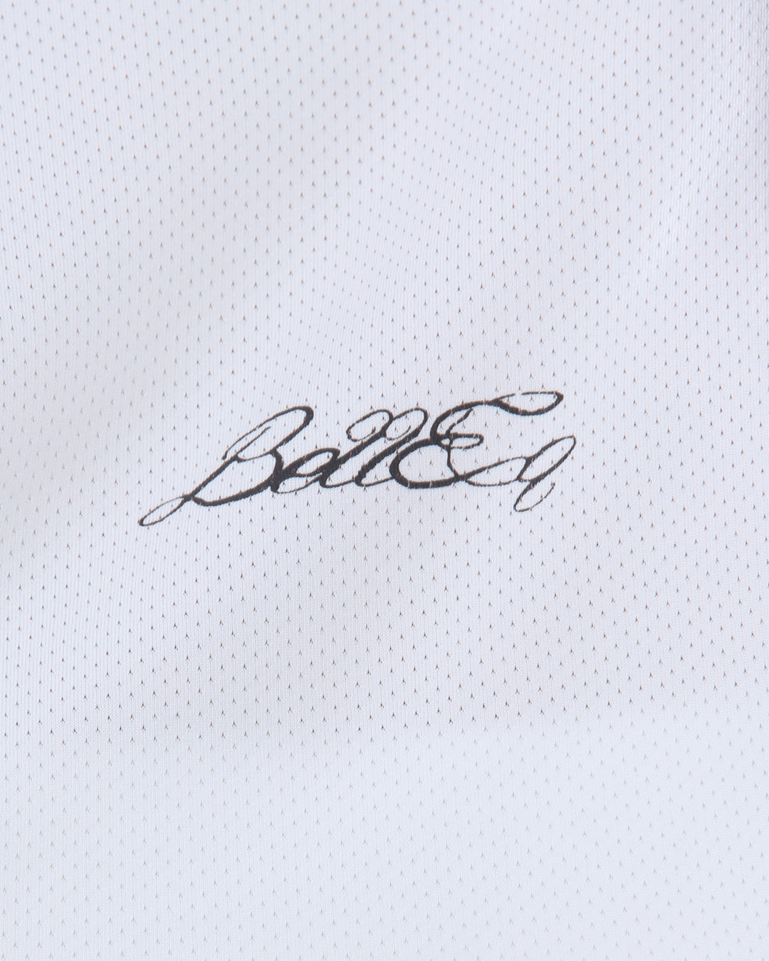 White BellEq™ Equestrian Apparel summer mini mesh pullover with subtle embroidery, lightweight and breathable for warm weather riding.