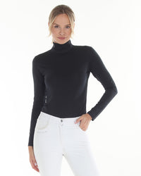 BellEq™ Equestrian Apparel Summer Mini Mesh pullover in caviar color, front view showing lightweight, breathable design.