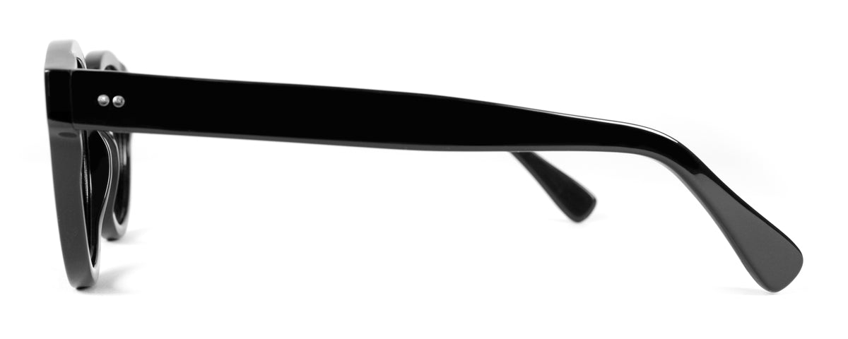 Blue translucent Benny's Eyewear Carter reading glasses with 1.00 magnification, stylish and lightweight for comfortable reading.