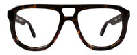 Dark tortoise reading glasses by Brooks from Benny's Eyewear, featuring a classic style and clear lenses for comfortable reading.
