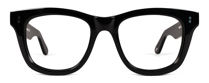 Eddie black reading glasses from Benny's Eyewear featuring a sleek frame and clear lenses for comfortable reading.