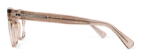 Beige Lincoln reading glasses by Benny's Eyewear with clear crystal lenses and 1.00 magnification.