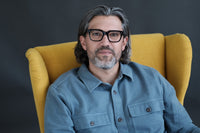 Beige crystal Lincoln reading glasses from Benny's Eyewear with 1.00 magnification, stylish and lightweight for comfortable reading.