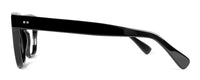 Benny's Eyewear Lincoln reading glasses with 1.00 magnification in beige crystal frame, close-up view showing stylish design