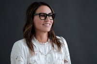 Lincoln reading glasses by Benny's Eyewear with beige crystal frames and 1.00 magnification, stylish and lightweight for everyday use.