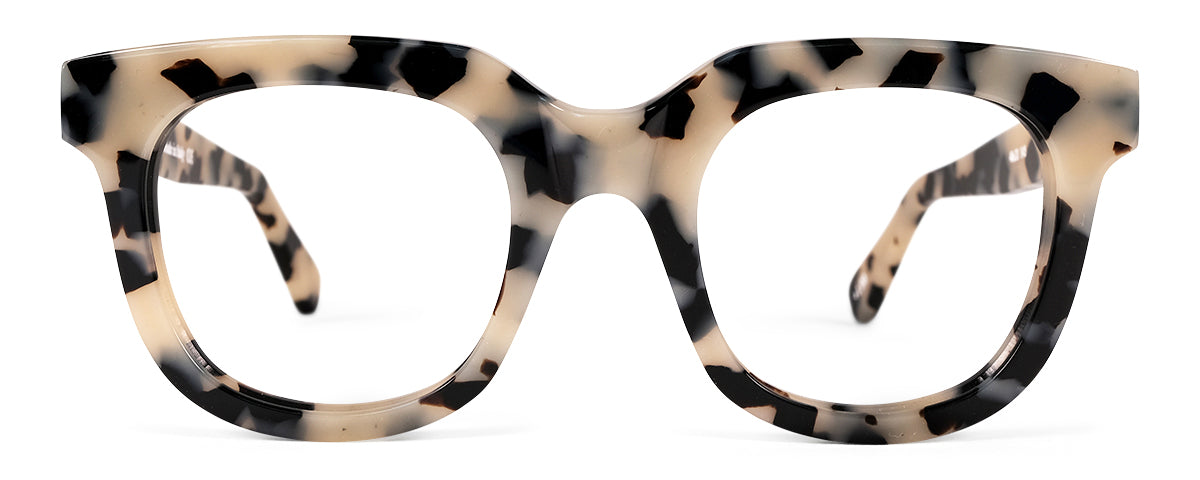 Black Kathryn reading glasses by Benny's Eyewear showing the stylish frame and clear lenses.
