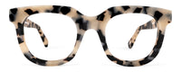 Black Kathryn reading glasses by Benny's Eyewear showing the stylish frame and clear lenses.