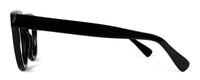 Black Benny's Eyewear Kathryn reading glasses with clear lenses and sleek design, shown from the front.