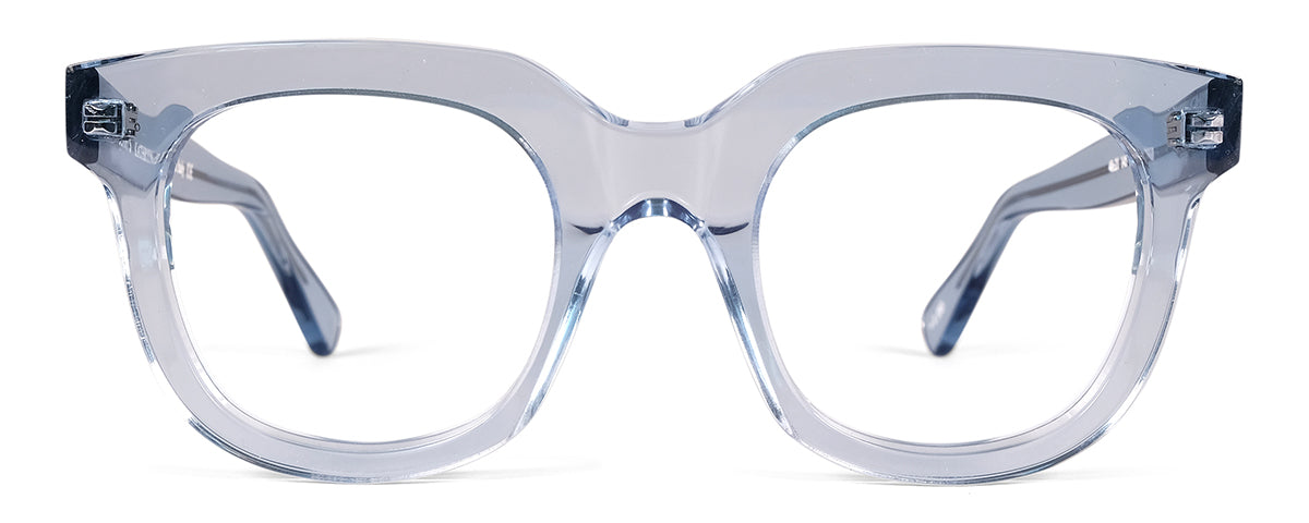Black Kathryn reading glasses by Benny's Eyewear with round frames and clear lenses, designed for comfortable reading.