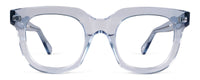 Black Kathryn reading glasses by Benny's Eyewear with round frames and clear lenses, designed for comfortable reading.