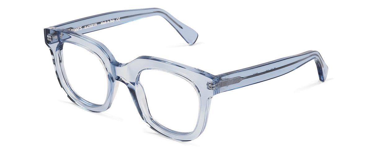 Black Kathryn reading glasses by Benny's Eyewear with clear lenses, stylish and lightweight for comfortable everyday use.