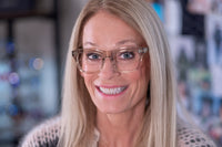 Green Benny's Eyewear Vark reading glasses with clear lenses and stylish design, perfect for comfortable daytime reading.