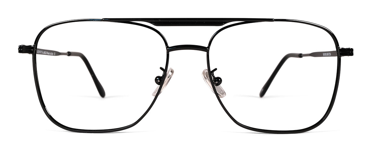 Benny's Eyewear Largo reading glasses with gold frame and 1.00 magnification, stylish and lightweight for comfortable reading.