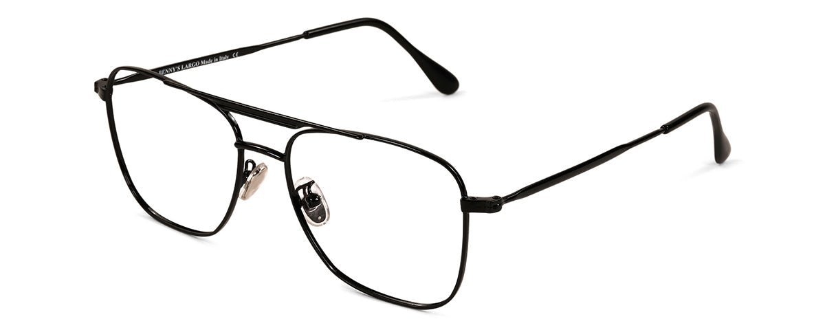 Benny's Eyewear Largo reading glasses with gold frames and 1.00 magnification, stylish and functional eyewear for everyday use.