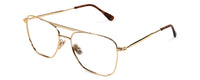 Benny's Eyewear Largo reading glasses with gold frame and 1.00 magnification, stylish and lightweight for everyday use.