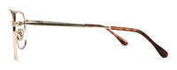 Benny's Eyewear Largo reading glasses with gold frame and 1.00 magnification, stylish and functional eyewear for reading.