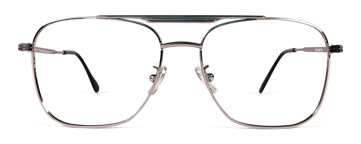 Benny's Eyewear Largo reading glasses with gold frame and 1.00 strength, showing a close-up of the stylish design
