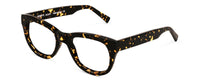 Benny's Eyewear Elliot reading glasses with spotted tortoise frames and 1.00 magnification on a white background