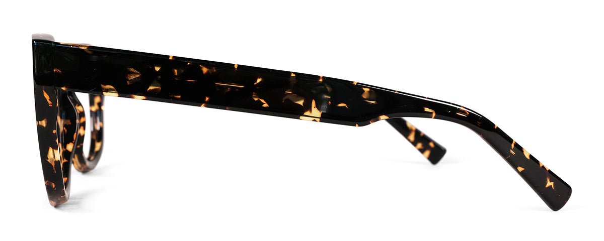 Benny's Eyewear Elliot reading glasses with spotted tortoise pattern, featuring a stylish and lightweight design for everyday wear.