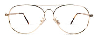 Benny's Eyewear Johnson reading glasses with gold frame and 1.00 magnification, stylish and lightweight for everyday use.