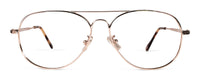 Johnson reading glasses by Benny's Eyewear with gold frames and 1.00 magnification, close-up view of stylish eyewear.