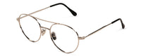 Wilson reading glasses by Benny's Eyewear with gold frames and 1.00 magnification, shown in a close-up image.