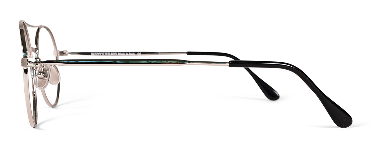 Wilson reading glasses by Benny's Eyewear with gold frames and 1.00 magnification, shown in a close-up image.