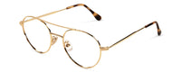 Wilson reading glasses by Benny's Eyewear with gold frames and 1.00 magnification, featuring a sleek, modern design.
