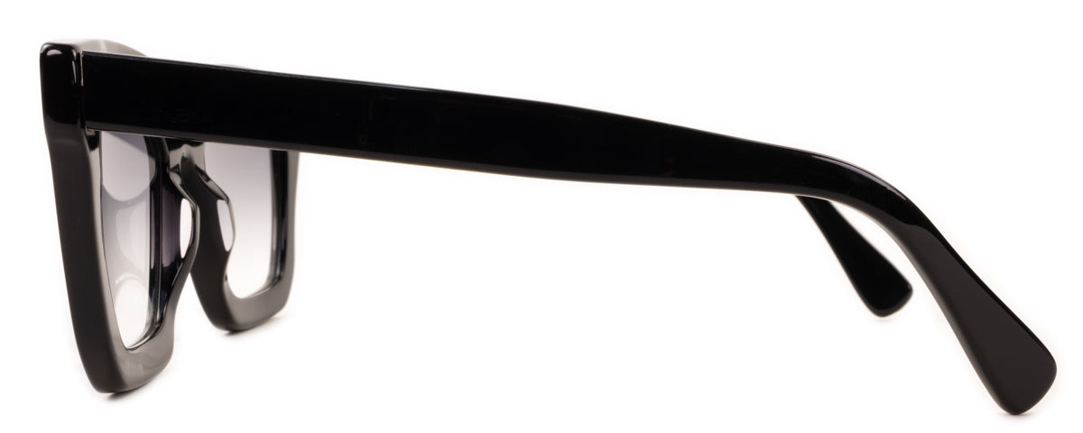Gray Nora sunglasses by Benny's Eyewear featuring sleek frames and tinted lenses for stylish sun protection.