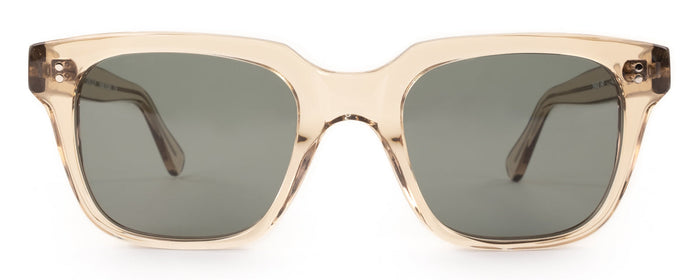 Green Lincoln sunglasses by Benny's Eyewear with stylish frames and tinted lenses, perfect for casual outdoor wear.