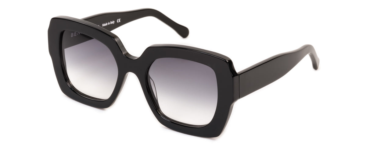 Benny's Eyewear Ann sunglasses with grey frames and tinted lenses, stylish and modern accessory for sun protection.
