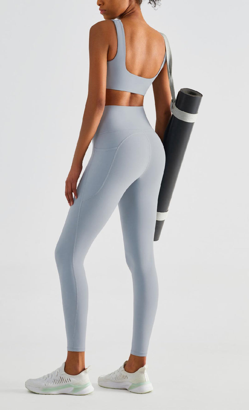 Blackout Barbell Koa Legging in Comet with sleek, high-waisted design and vibrant comet pattern for activewear style.