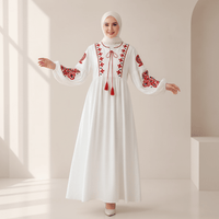 Bohemian Embroidered Linen-Look Maxi Dress(MS460)