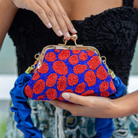 BrunnaCo Arnoldi Mandy hand-beaded clutch bag with intricate beadwork and elegant design, perfect for evening occasions.