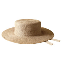 BrunnaCo The Loli jute straw sun hat in neutral beige with wide brim, perfect for summer outdoor protection.